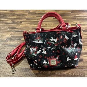 Disney Dooney Christmas Bag 2017 Christmas Woodland Winter Crossbody EUC
